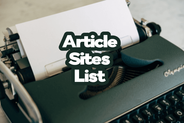 free article submission sites list